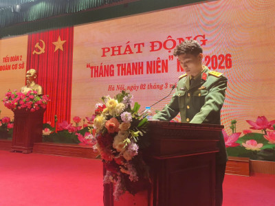 TUỔI TRẺ HỌC VIỆN HẬU CẦN PHÁT ĐỘNG THÁNG THANH NIÊN 2026