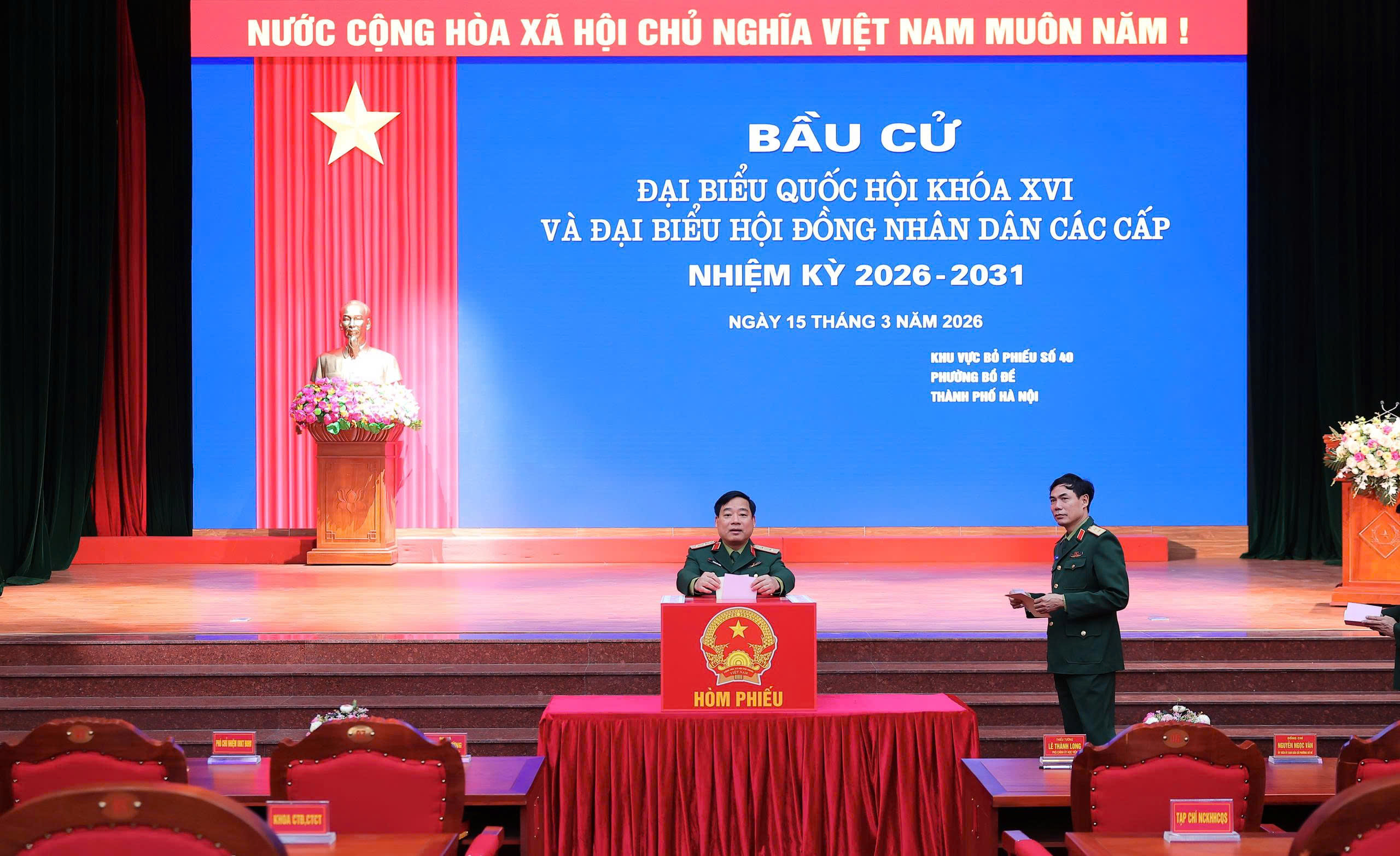 HỌC VIỆN HẬU CẦN: GẦN 2.500 CỬ TRI THAM GIA NGÀY HỘI BẦU CỬ