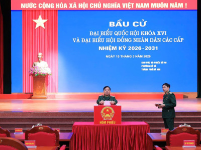 HỌC VIỆN HẬU CẦN: GẦN 2.500 CỬ TRI THAM GIA NGÀY HỘI BẦU CỬ
