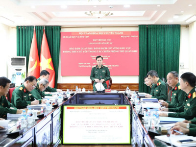 PHÁT HUY VAI TRÒ HỘI THẢO CHUYÊN NGÀNH TRONG NÂNG CAO CHẤT LƯỢNG LUẬN ÁN TIẾN SĨ TẠI HỌC VIỆN HẬU CẦN