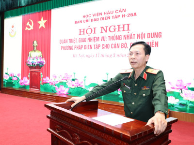 HỘI NGHỊ QUÁN TRIỆT, GIAO NHIỆM VỤ, THỐNG NHẤT NỘI DUNG, PHƯƠNG PHÁP DIỄN TẬP H-26A