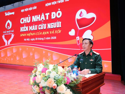 THẮP LỬA YÊU THƯƠNG, LAN TỎA NGHĨA TÌNH TỪ NGÀY HỘI HIẾN MÁU “CHỦ NHẬT ĐỎ” TẠI HỌC VIỆN HẬU CẦN