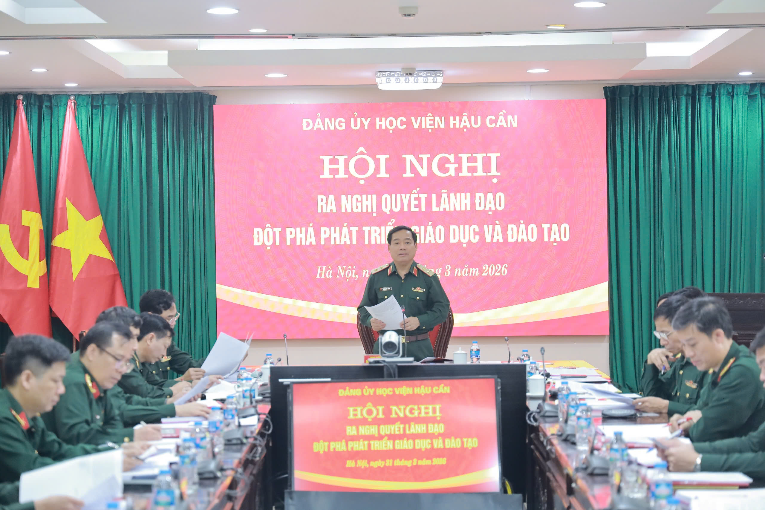 HỘI NGHỊ ĐẢNG ỦY HỌC VIỆN RA NGHỊ QUYẾT ĐỘT PHÁ PHÁT TRIỂN GIÁO DỤC, ĐÀO TẠO VÀ KẾT LUẬN LÃNH ĐẠO THỰC HIỆN NHIỆM VỤ TRỌNG TÂM QUÝ II NĂM 2026