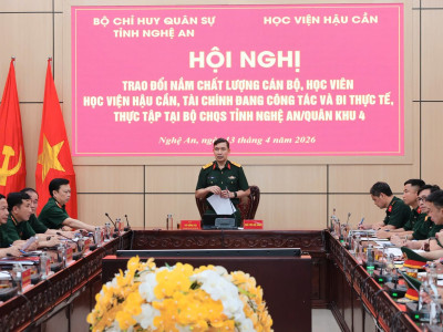 HỌC VIỆN HẬU CẦN KHẢO SÁT, KIỂM TRA CÔNG TÁC THỰC TẬP TẠI QUÂN KHU 4