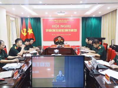 HỌC VIỆN HẬU CẦN THAM GIA HỘI NGHỊ TẬP HUẤN CÔNG TÁC GIÁO DỤC CHÍNH TRỊ TOÀN QUÂN NĂM 2026