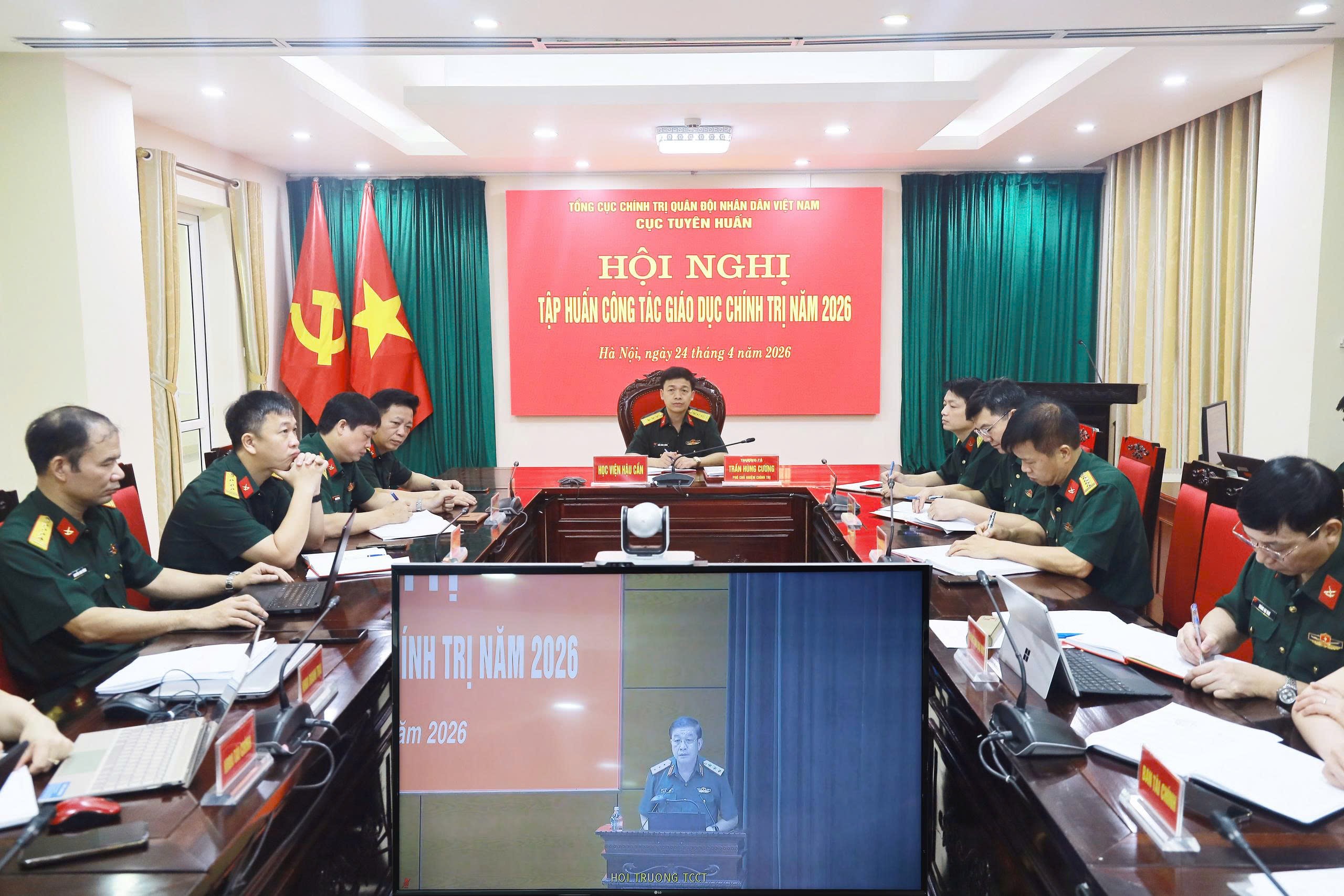 HỌC VIỆN HẬU CẦN THAM GIA HỘI NGHỊ TRỰC TUYẾN TẬP HUẤN CÔNG TÁC GIÁO DỤC CHÍNH TRỊ TOÀN QUÂN NĂM 2026