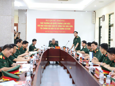 THƯỢNG TƯỚNG NGUYỄN QUANG NGỌC KIỂM TRA TẠI HỌC VIỆN HẬU CẦN