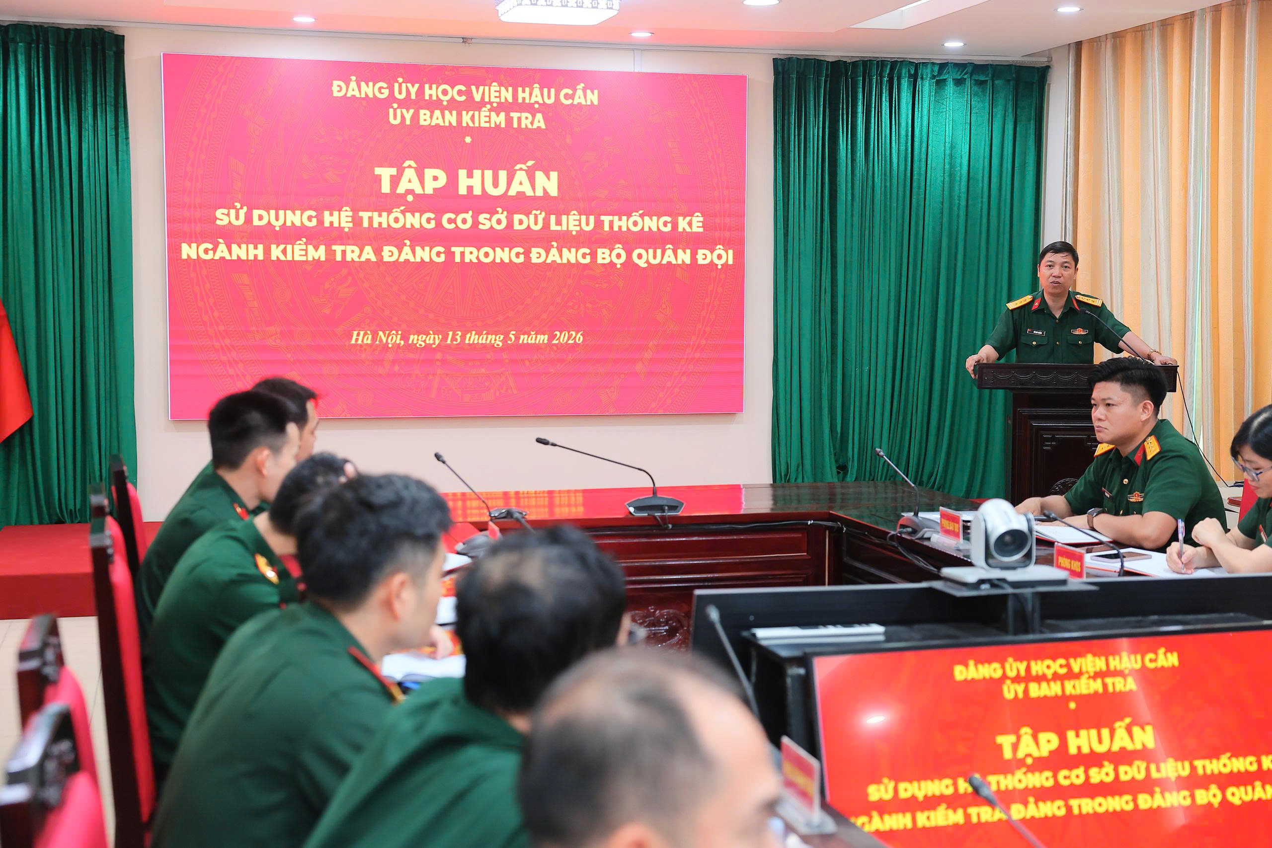 ỦY BAN KIỂM TRA ĐẢNG ỦY HỌC VIỆN HẬU CẦN  TỔ CHỨC TẬP HUẤN SỬ DỤNG HỆ THỐNG  CƠ SỞ DỮ LIỆU THỐNG KÊ NGÀNH KIỂM TRA ĐẢNG
