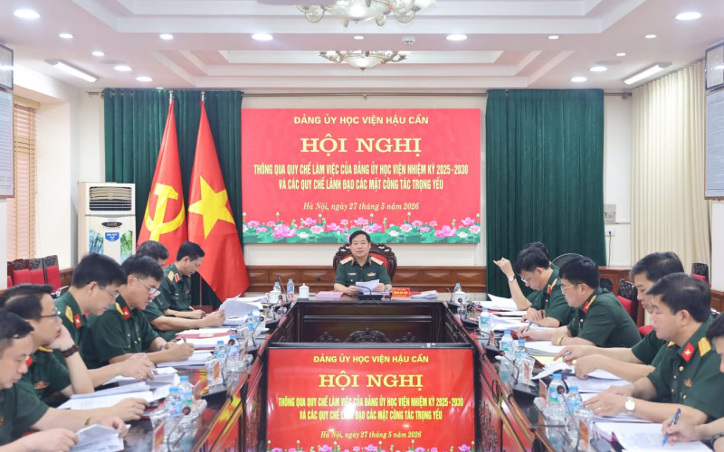 ĐẢNG ỦY HỌC VIỆN HẬU CẦN THÔNG QUA QUY CHẾ LÀM VIỆC NHIỆM KỲ 2025 - 2030 VÀ CÁC QUY CHẾ LÃNH ĐẠO CÁC MẶT CÔNG TÁC TRỌNG YẾU