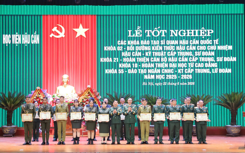 HỌC VIỆN HẬU CẦN TỔ CHỨC LỄ TỐT NGHIỆP CHO CÁC KHÓA THÁNG 6 NĂM 2026