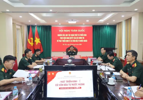 THAM GIA HỘI NGHỊ TOÀN QUỐC NGHIÊN CỨU, HỌC TẬP, QUÁN TRIỆT VÀ TRIỂN KHAI THỰC HIỆN NGHỊ QUYẾT CỦA BỘ CHÍNH TRỊ VỀ PHÁT TRIỂN KINH TẾ CÓ VỐN ĐẦU TƯ NƯỚC NGOÀI