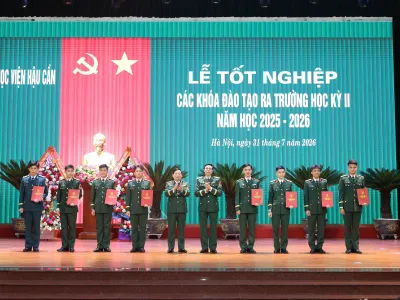 HỌC VIỆN HẬU CẦN TỔ CHỨC LỄ TỐT NGHIỆP CÁC KHÓA RA TRƯỜNG NĂM HỌC 2025 - 2026
